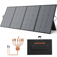 MHPOWOS 400W 220W 110W Panneau solaire portable léger, panneau solaire pliable pour les activités de plein air, étanche IP67 pour camping-car 1