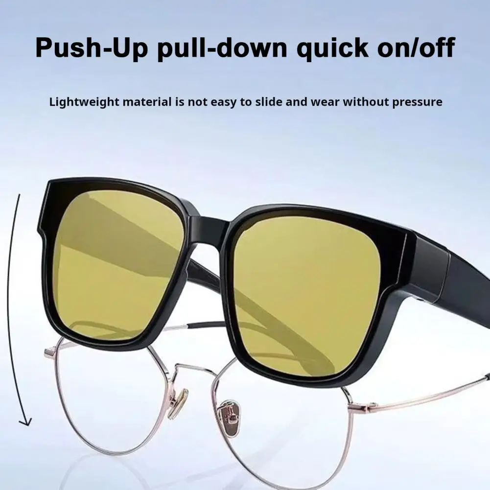 Night Vision Glasses Anti Glared Polarized Sunglasses Nighttime Driving Glasses UV400 Protection Wraparound Sunglasses