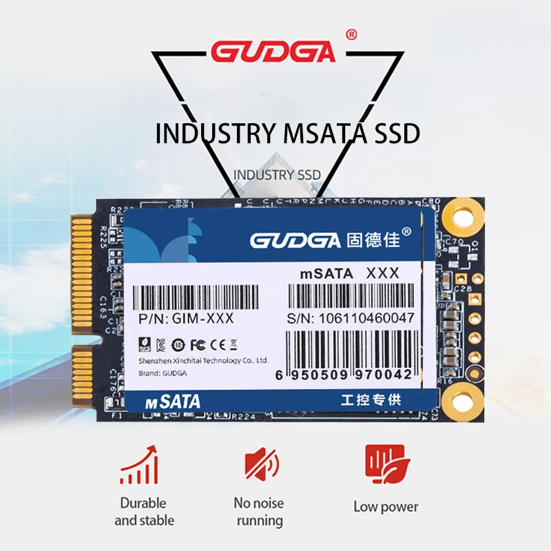 Gudga-ssd Msata Mini Sata para Laptop e Desktop Unidade de Estado Sólido Interno Disco Rígido Sata3 32gb 64gb 128gb 256gb 512gb Indústria - Imagem 5