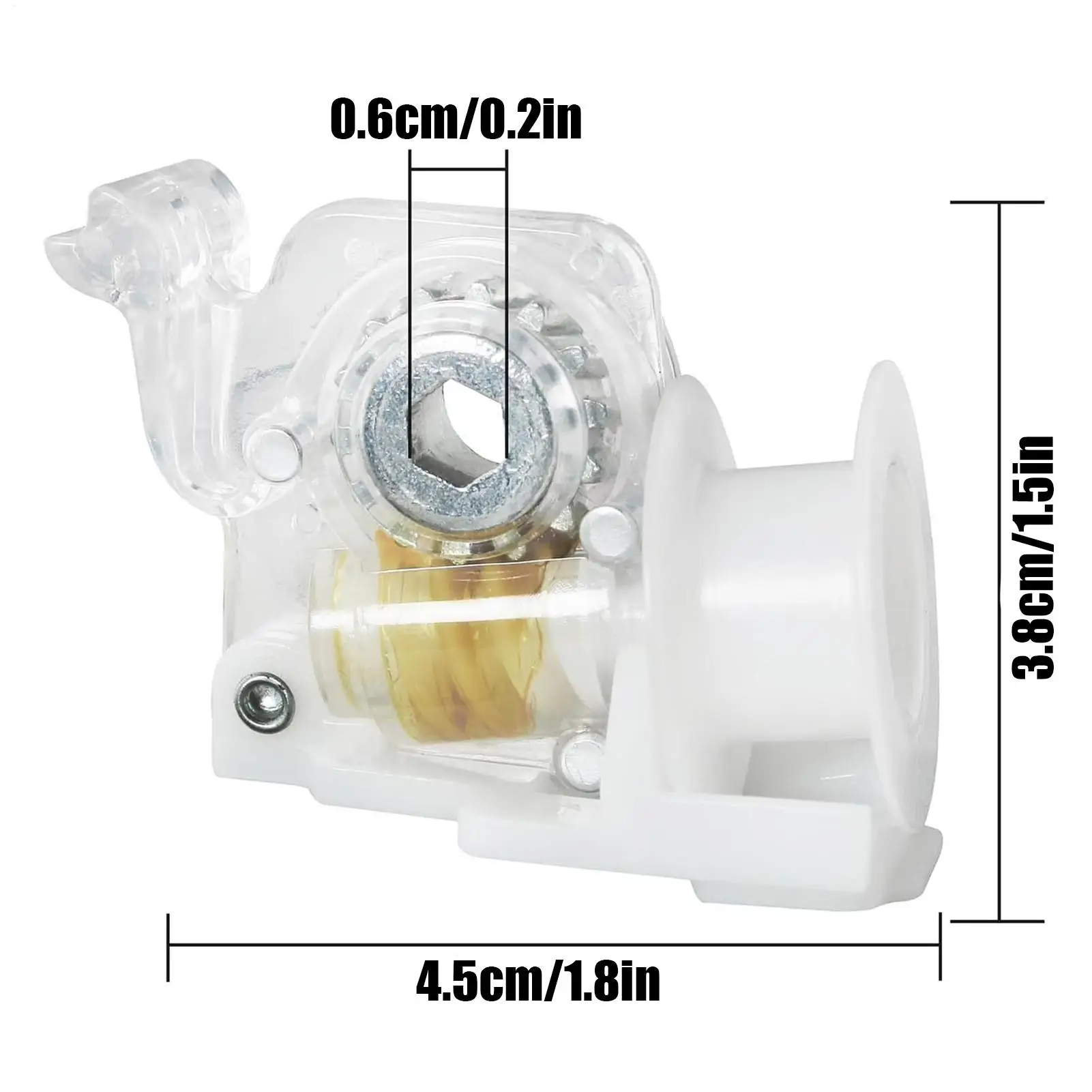 Blind Tilt Mechanism Replacement 2 Pieces Tilt Mechanism For Hexagonal Rod Heavy Duty Low Profile Wand Tilter Drapery Hardware