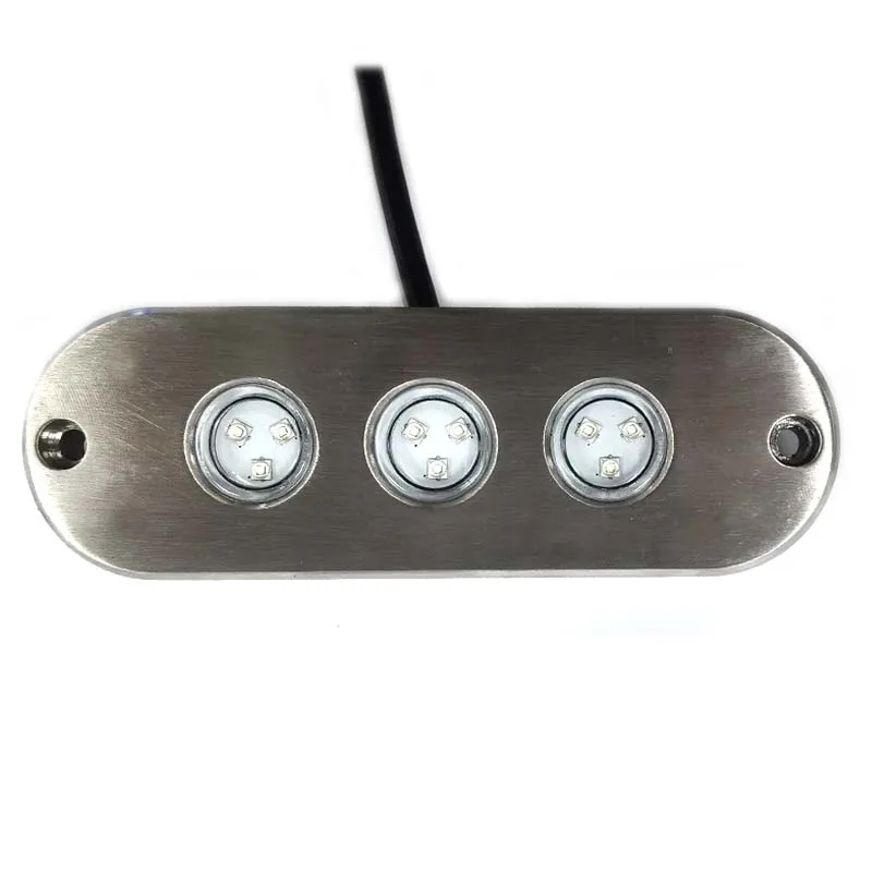 

WEIKEN Slim Shape 12V 316 Stainless Steel Color Changeable LED Underwater Lights for Boat Yacht Dock Swimming Pool Pond