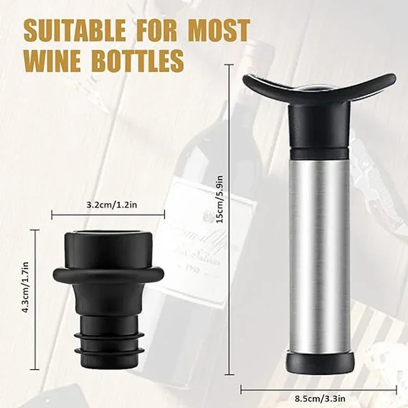 Wine Stopper Wine Stoppers Bar Household Stainless Steel Red Wine Stopper Vacuum Pump Champagne Stopper