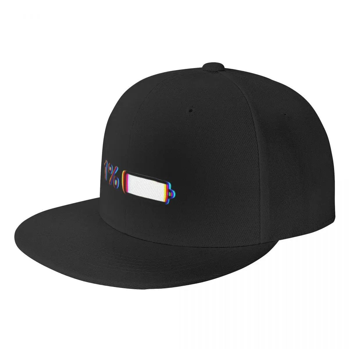 

One Percent Glitched Effect Battery Print Baseball Cap Kids Hat dad hat Sunhat Hat Women Men's