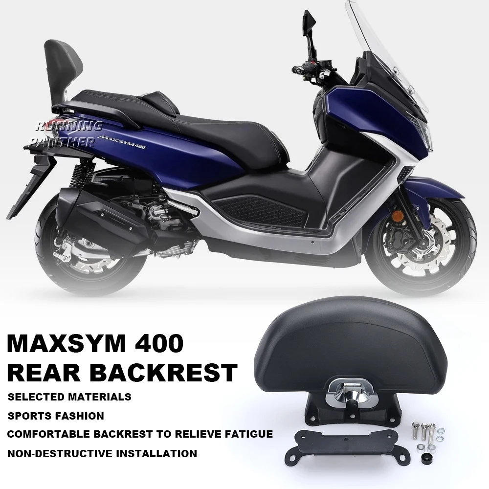 

Заднее ПАССАЖИРСКОЕ СИДЕНЬЕ для мотоцикла, заднее сиденье, спинка, подкладка, подушка для SYM MAXSYM 400 MAXSYM400 UP-2022 2021