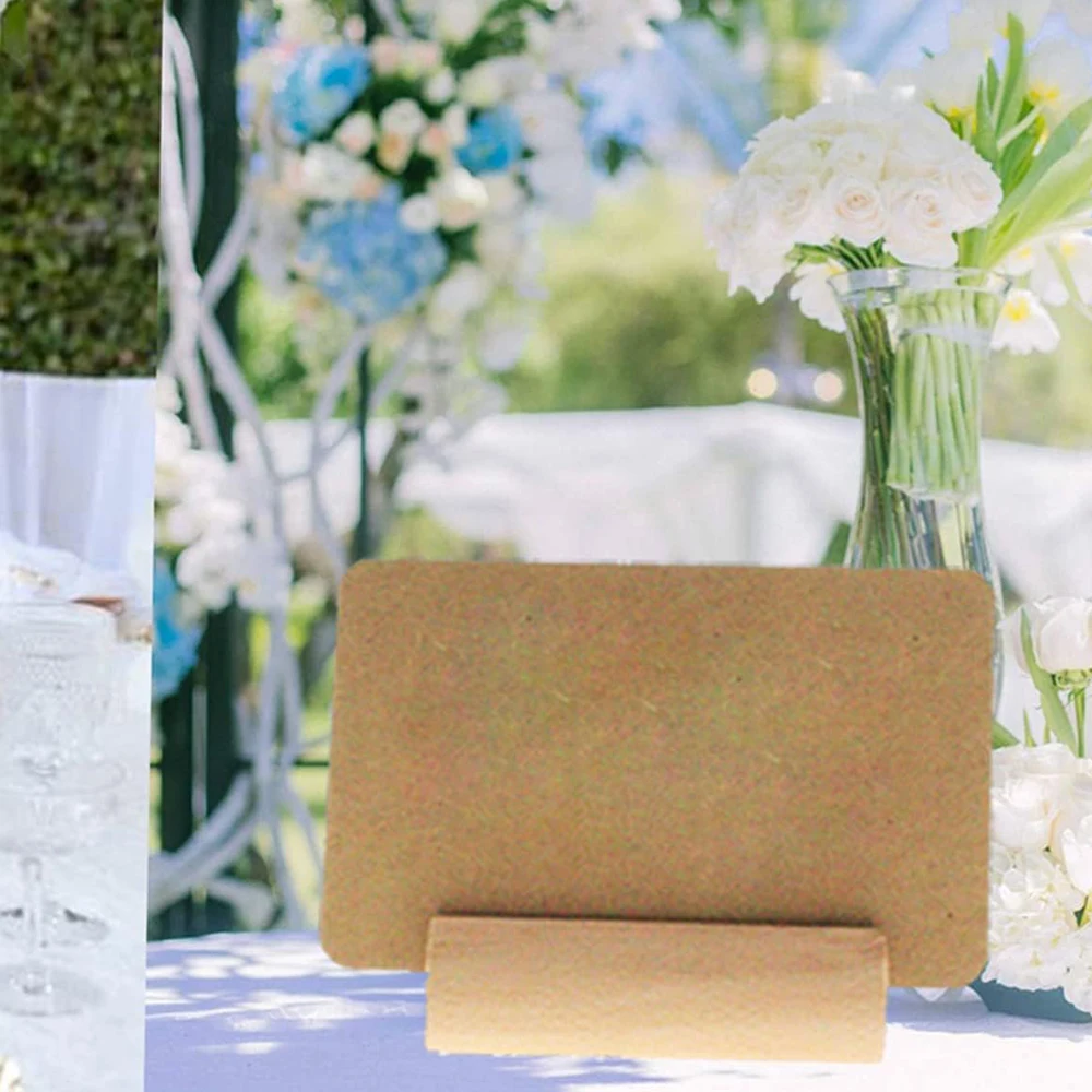 Wood Place Card Holders Wooden Table Number Stands Wedding Sign Rustic Message Name Display Stand Wedding 20/40/60/100PCS place card holders wedding table numbers