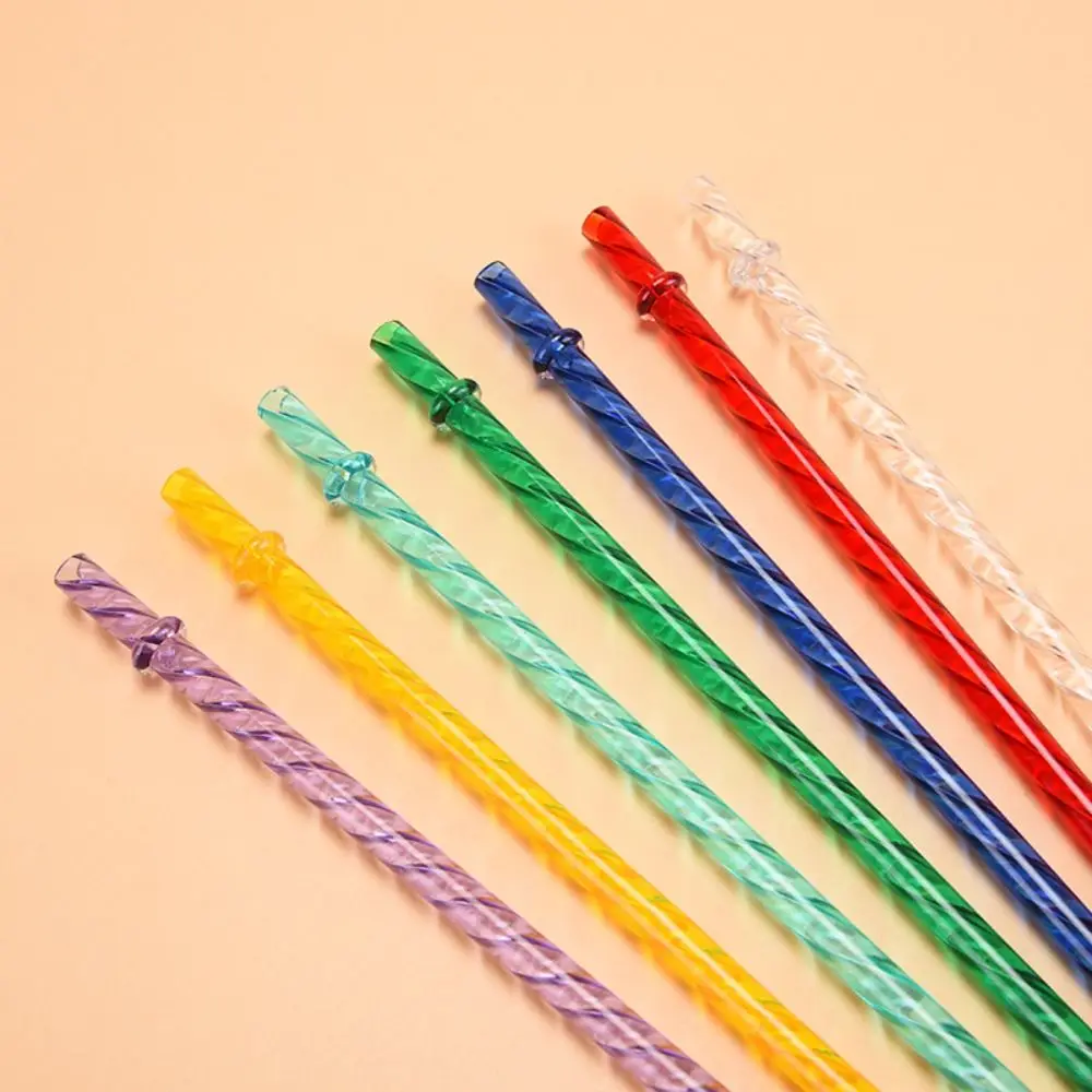 Eco-Friendly Multi-Color Reusable Straws with Clasps - Large Diameter, Perfect