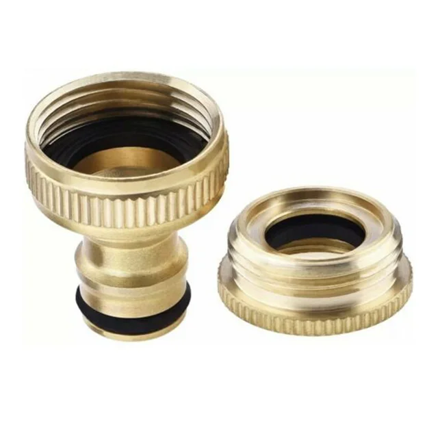 Brass Faucet Tap Connector Mixer Hose Adaptor Quick Connecter 1/2 3/4 Copper Hose Coupling Adapter Garden Watering Fittings Tool 3