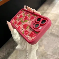 Luxury Floral Strawberry Design Soft Silicone TPU Phone Case Cover - Pixel 9 5G (TYJH - 325TY250923501)