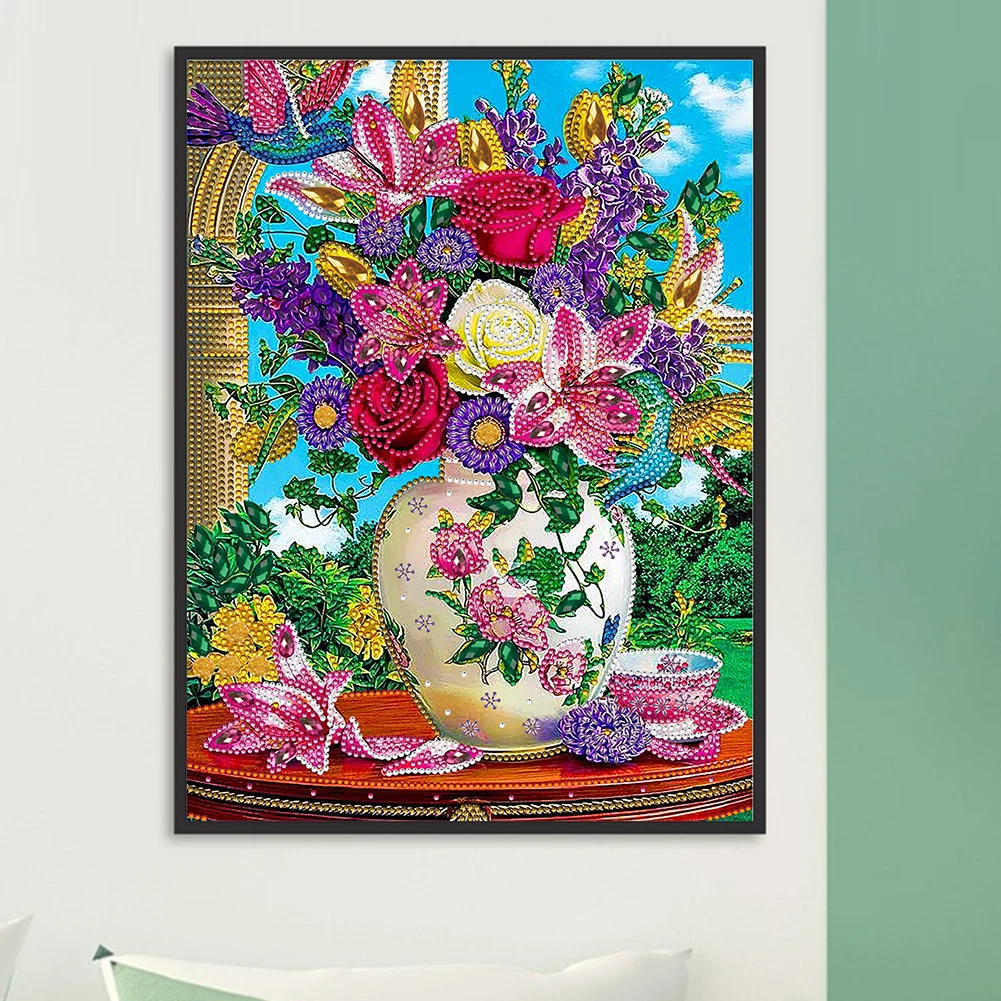 5D DIY Flowers House Diamond Painting Special-shaped Partial Drill Rhinestone Crafts Paintings For Office Living Home Decoration diamond painting,diamond art painting kit,diamond painting set