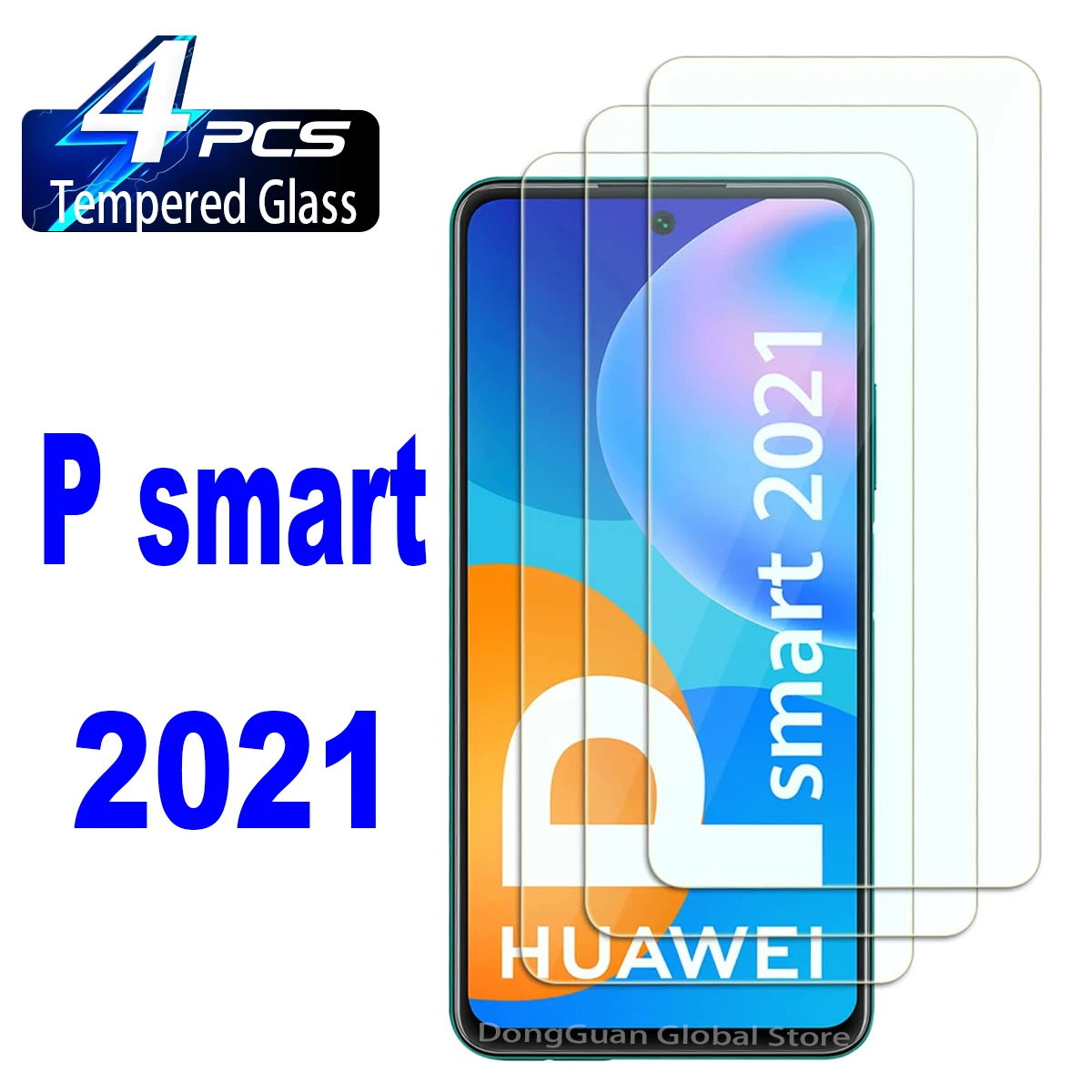 Proteggi schermo 2/4 pezzi 9H per Huawei P Smart 2021 HD in vetro temperato