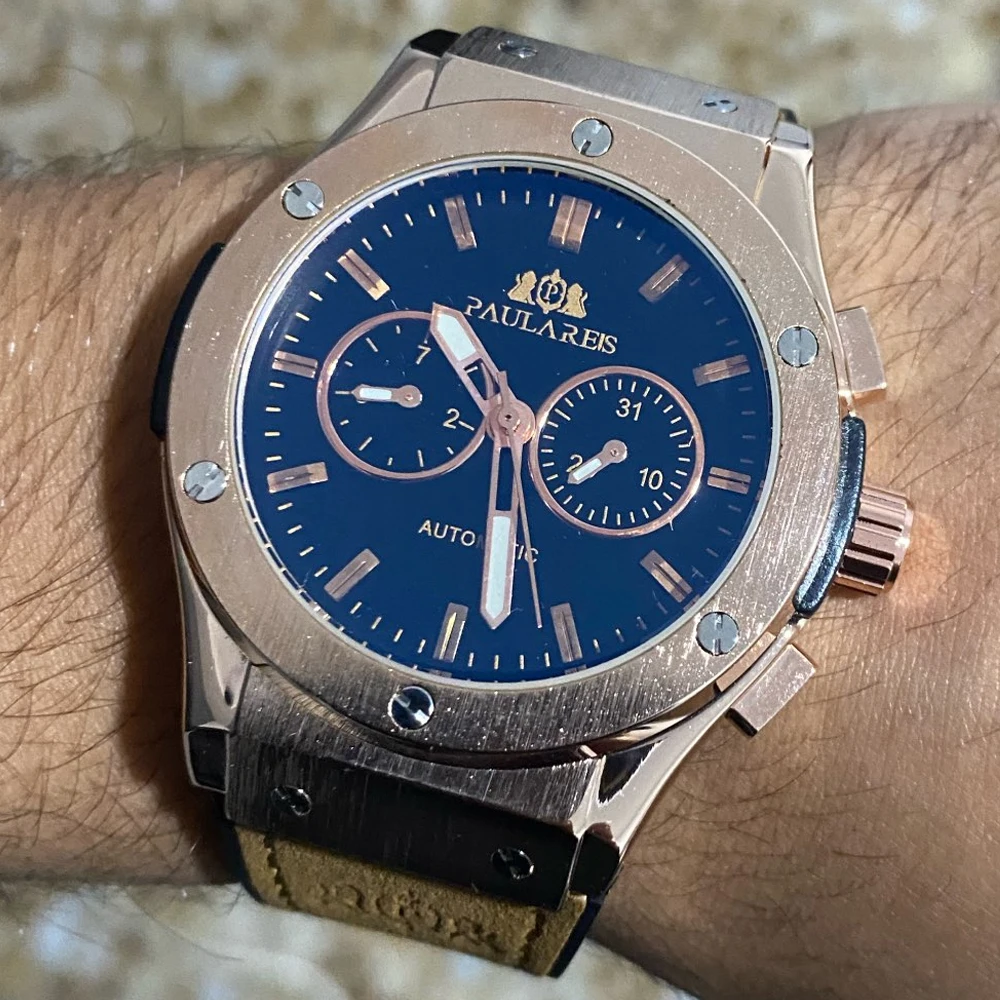 2022 Top Brand New Mens Watches Luxury Multifunction Automatic Self Mechanical Leather Strap Watch Sports Chronograph AAA Clocks |