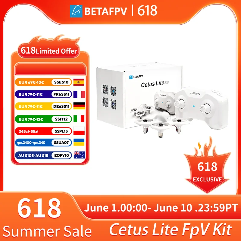 Kit FPV Cetus Lite - Drone avec lunettes pour débutant, RTF, maintien d'altitude
