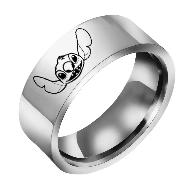 Bague de dessin animé Disney CAN O & Stitch pour couple, bague en alliage  métallique, point de figure d'anime, ScrŽAngel, Zunderes on Ring, cadeau de  bijoux - AliExpress