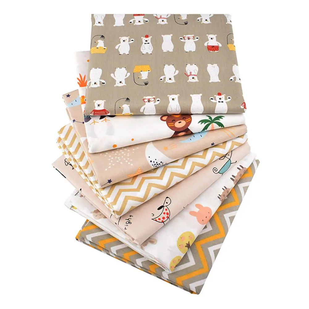 Chainho,Printed Twill Weave Cotton Fabric,Patchwork Cloth,DIY Sewing Quilting Material,Handmade Textile,40x50cm/Piece,CC216-220