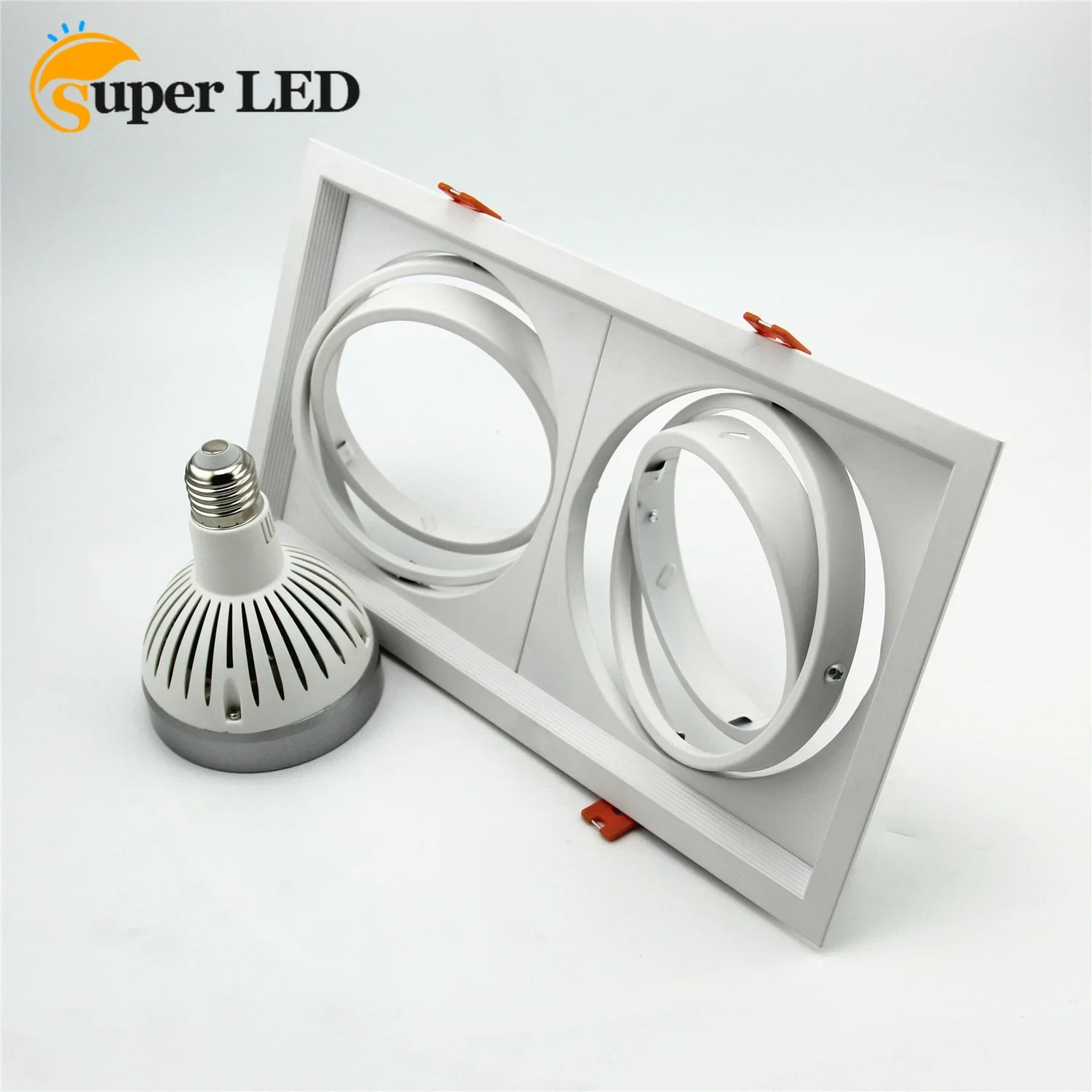 

GU10 Housing Fitting Adjustable Ceiling Light Fixture Square Downlight Frame GU10 Lampu Siling Aluminum Iron