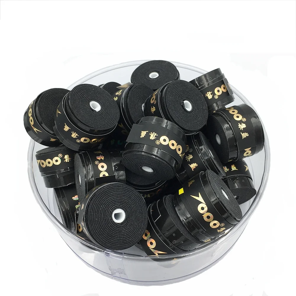 30pcs Anti Slip Racket Over Grip Roll Black Perforated Tennis Badminton Squash Handle Tape
