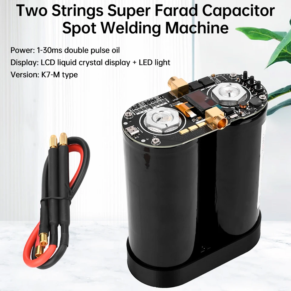 Draagbare Transistor Diy Mini Spot Lasmachine 18650 Lithium Batterij Lcd Display Scherm Spot Lasser Met 2 Mos Buizen