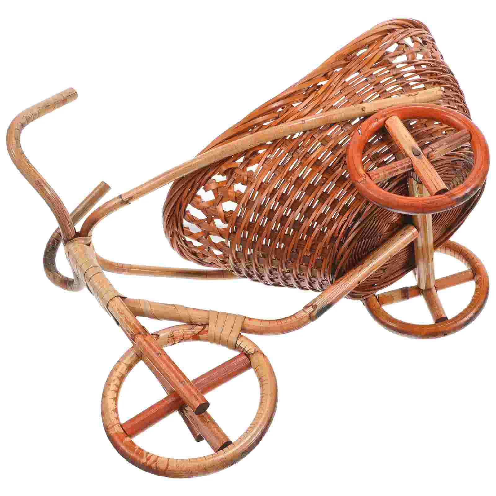 

Storage Box Baby Candy Gift Basket Tricycle Statue Bamboo Shower Party Decoration