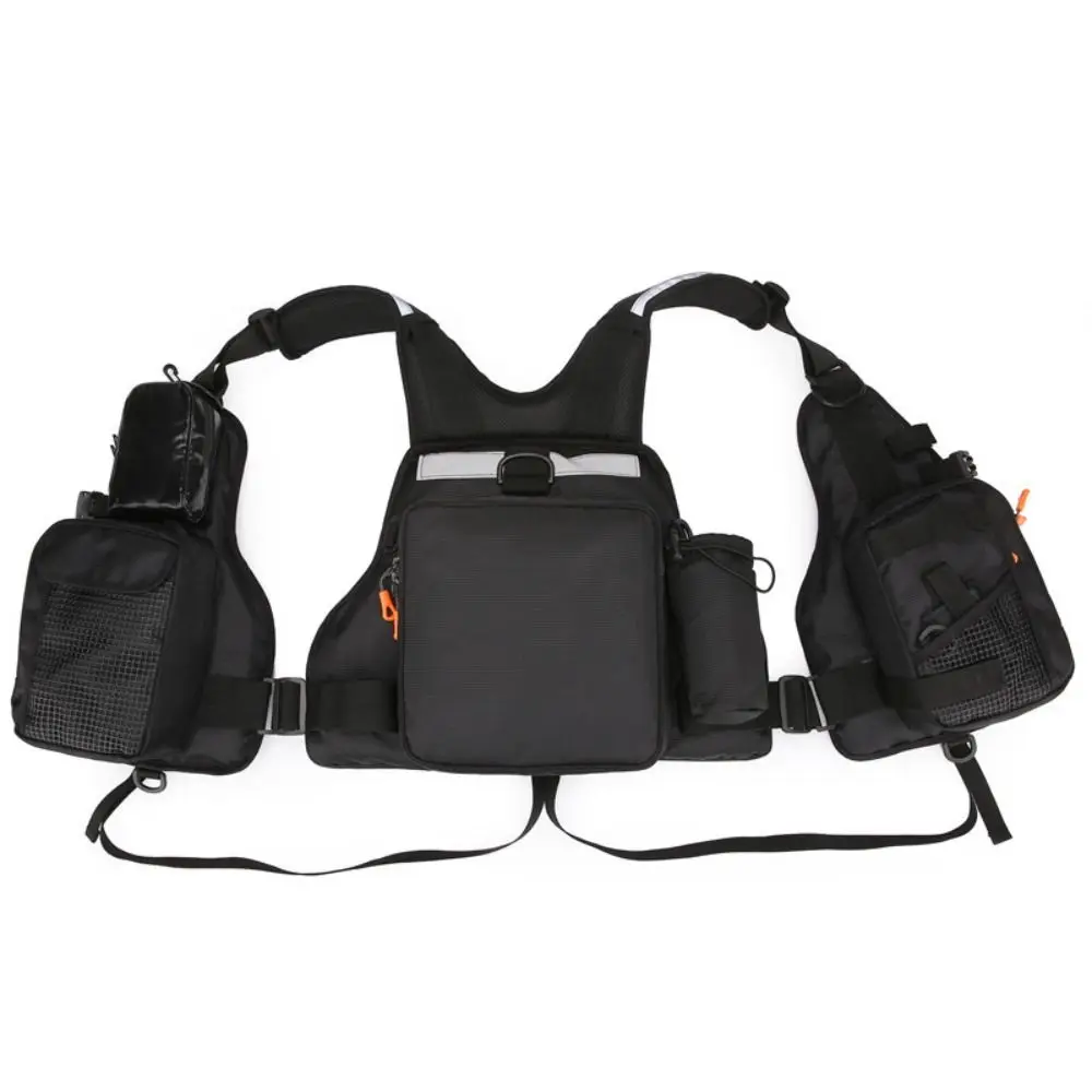 Survival Whistle Adults Life Jacket Large Buoyancy Lifesaving Aid Safety Jacket Swimming Orange Fishing Vest Boating Surfing