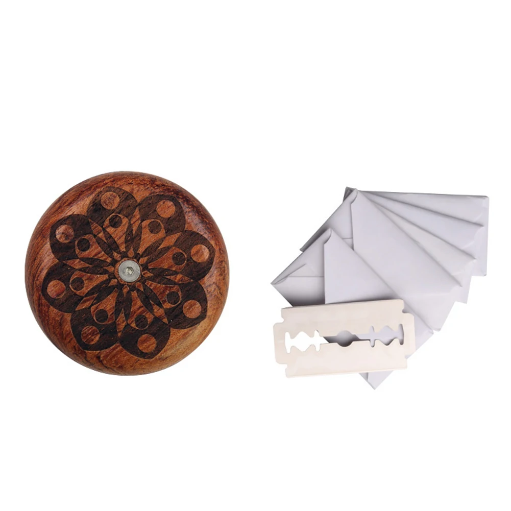 Wooden Bread Knife Razor Cutter With 5 Razor Bag Round Bread Lame Dough DIY Sourdough for Scoring Slashing Tool bread scoring tool