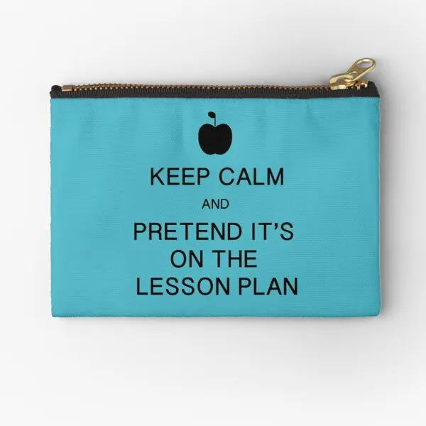 

Keep Calm And Pretend It Is On The Lesson Zipper Pouches Key Storage Small Wallet Men Underwear Bag Cosmetic Pocket Women Money