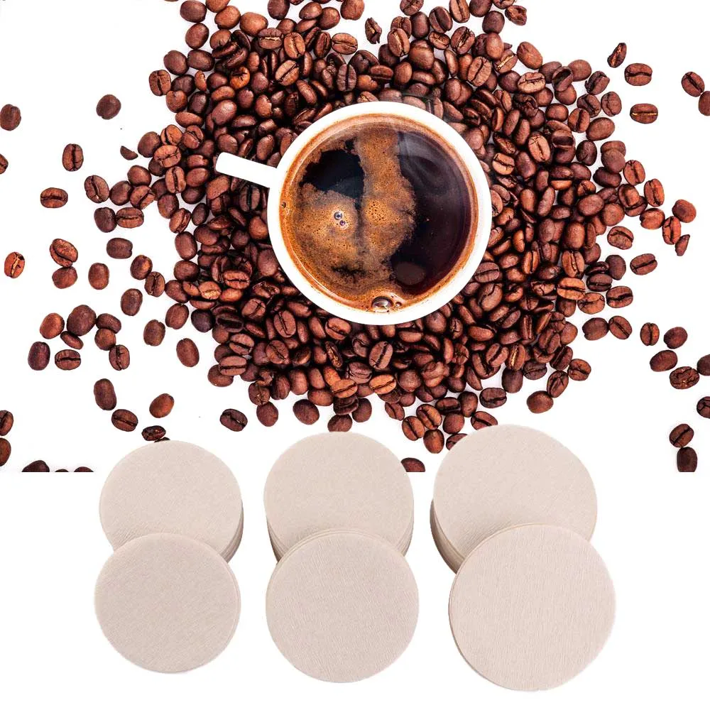 100Pcs 56mm/60mm/68mm Round Coffee Filter Papers For Espresso Coffee