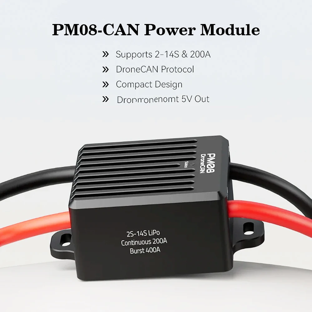 Dubec Power Module Holybro DroneCAN PM08-CAN Power Module 2-14S 200A Dual Step Down UBEC ...