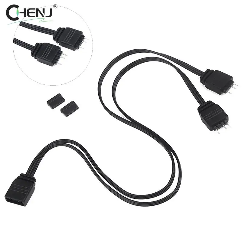 

High Quality 33cm ARGB Fan Extension Cable 1 To 2 5V 3Pin Fan Hub Adapter Cable PC Fan Splitter Cable Accessories