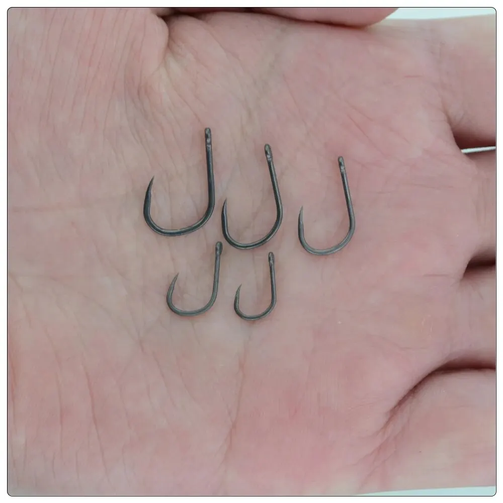 Hirisi 50 Stück PTFE-Beschichtung High Carbon Edelstahl Widerhaken 8002 Angelhaken Angelzubehör – Detail 2
