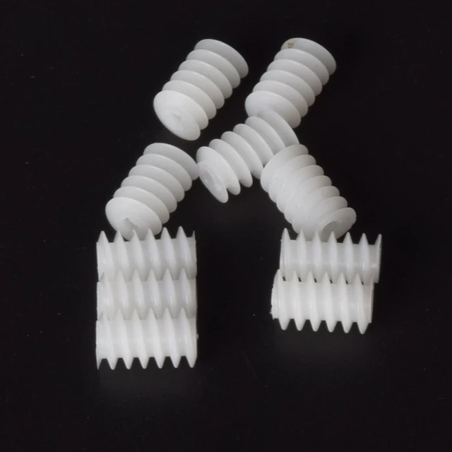 100pcs Worm Gears White Right Hand DIY Model Parts