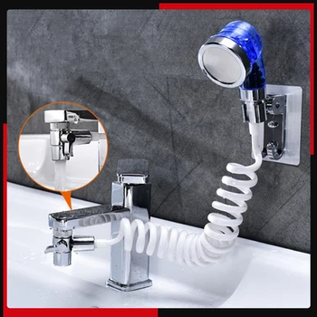 แรงดันในครัวเรือน Handheld Shower Sprayer ก๊อกน้ําอาบน้ํามือชุดผมอุปกรณ์ซักผ้า 1