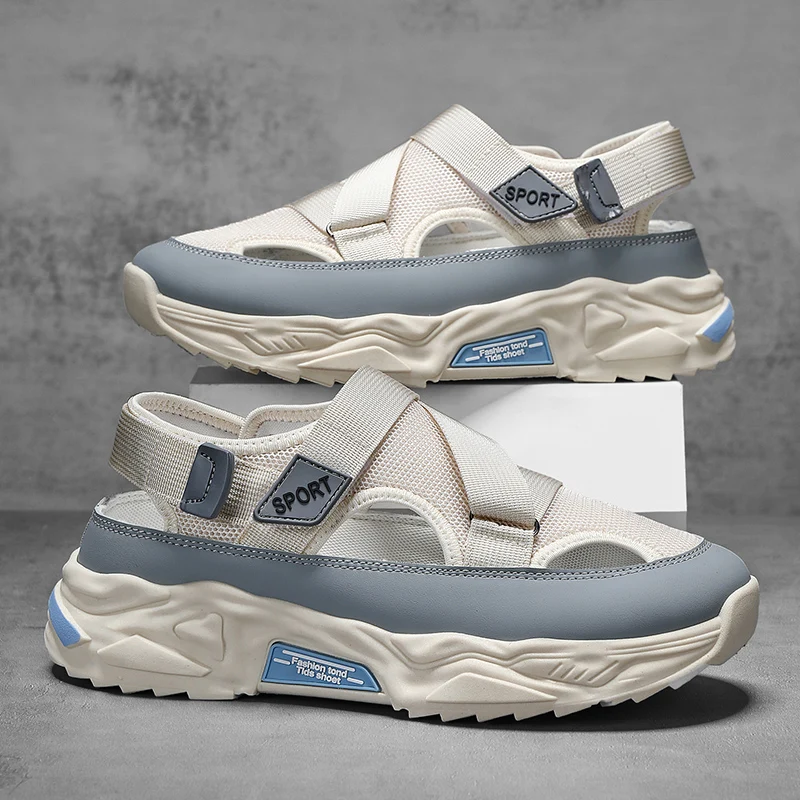 Summer Men's Fashionable Casual Shoes, Comfortable Outer Shoes, Outdoor Lightweight Breathable Shoes, Non-Slip and Wear-Resistant, Lightweight