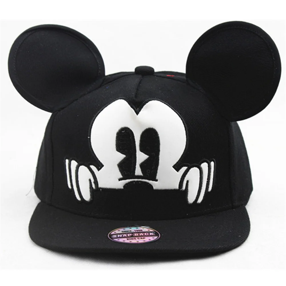 Disney Mickey Mouse Hat Cartoon Cute Big Ear Embroidered Baseball Hat Boys Girls Hip Hop Breathable Cap Adjustable Birthday Gift 2