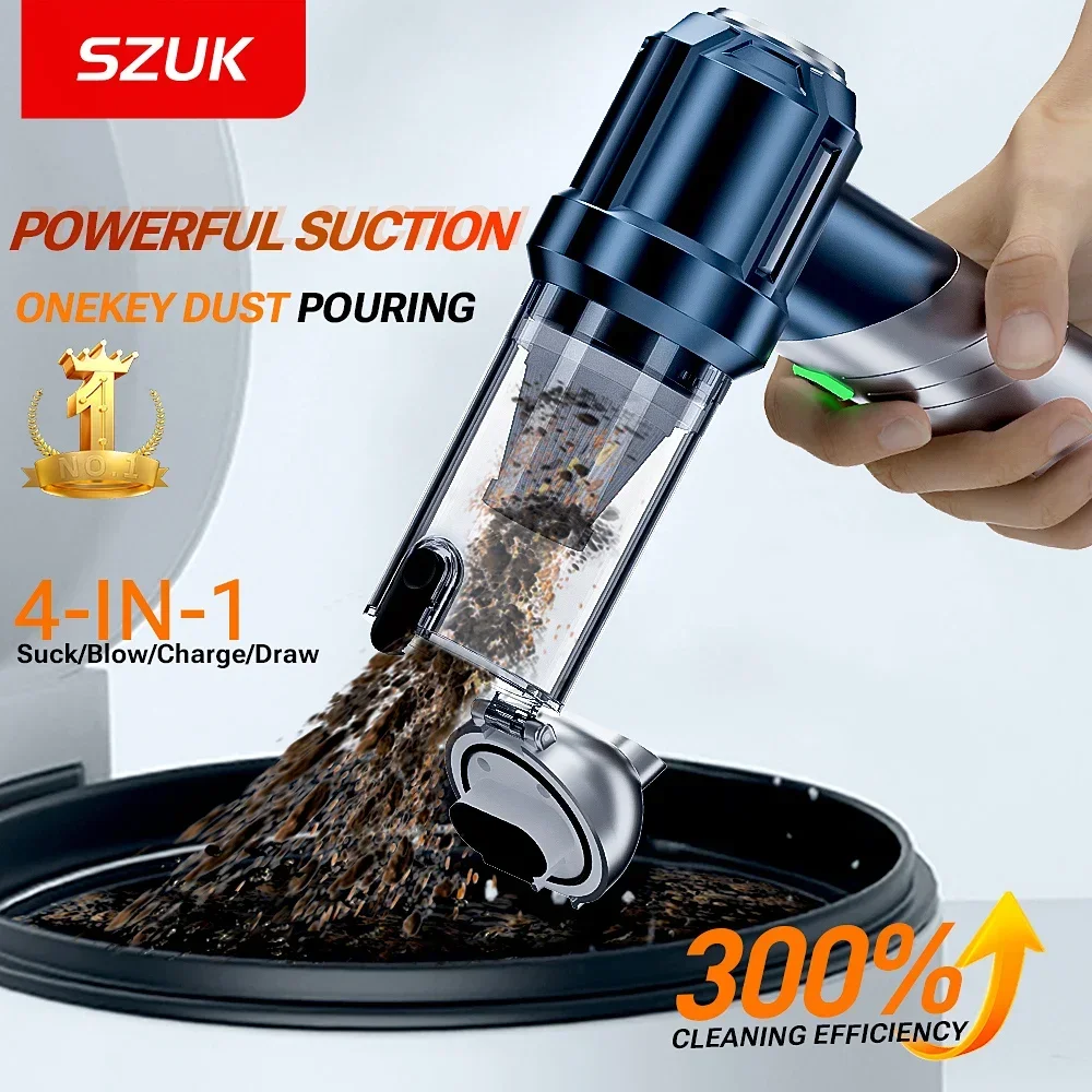 SZUK Car Vacuum Cleaner Wireless Cleaner Handheld Mini Vacuum Cleaner Cordless Strong Suction Cleaning Machine Robot Vacuum 2