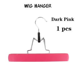 Deluxe Wooden Wig and Hair Extension Storage Hanger (Rose red 1pcs)