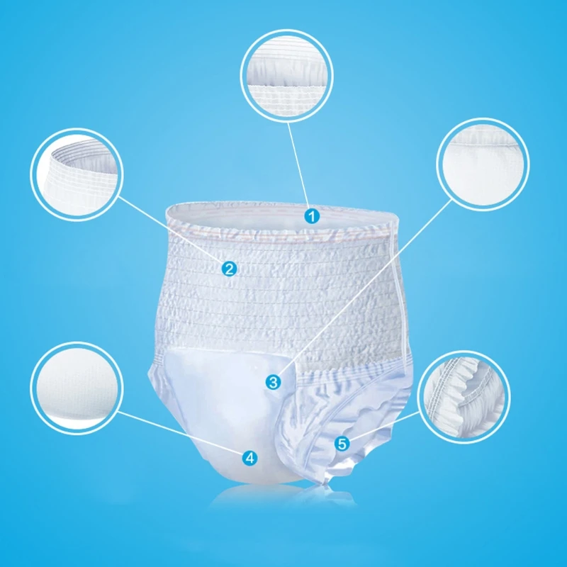 15PCS Adult Diaper Disposable for Old People Underwear Type Elderly Care Adults Strong Absorption Sanitary Pants 28ED disposable adult diapers