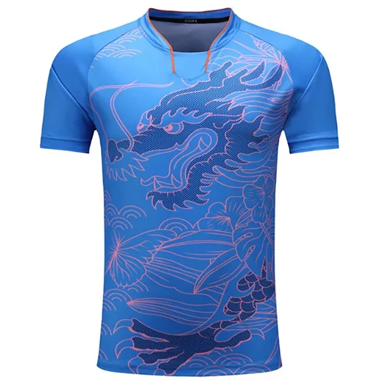 Quick Drying Chinese Dragon Table Tennis Clothes Men Women Children Shirt T-shirt Badminton Uniforms Boys Ping Pong suits