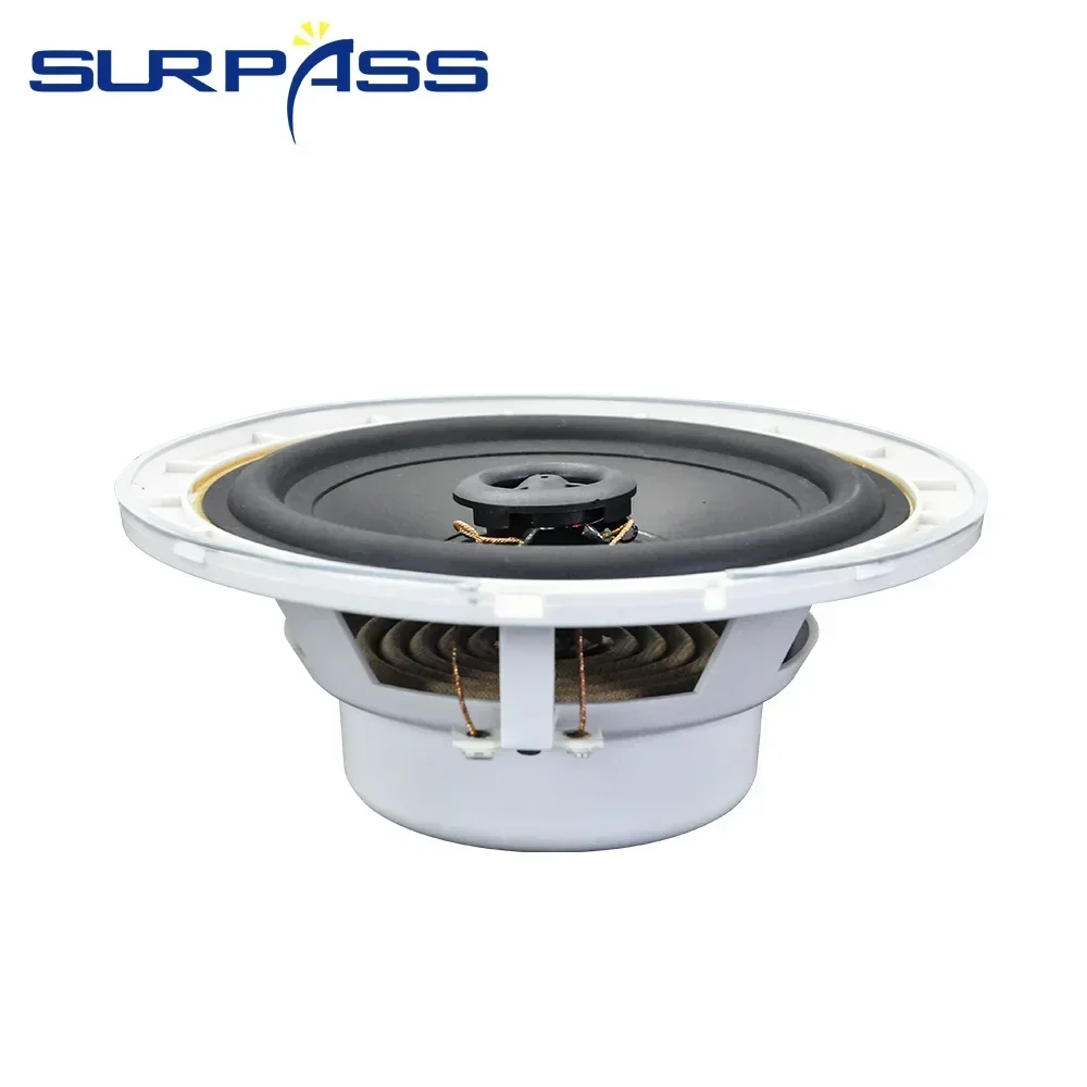Wall ceiling speaker marine speakers 6inch 25W marine speakers IP44 boat speakers Waterproof Recessed Music ceiling Speaker for Yacht SPA Bathroom Shower Room Sauna