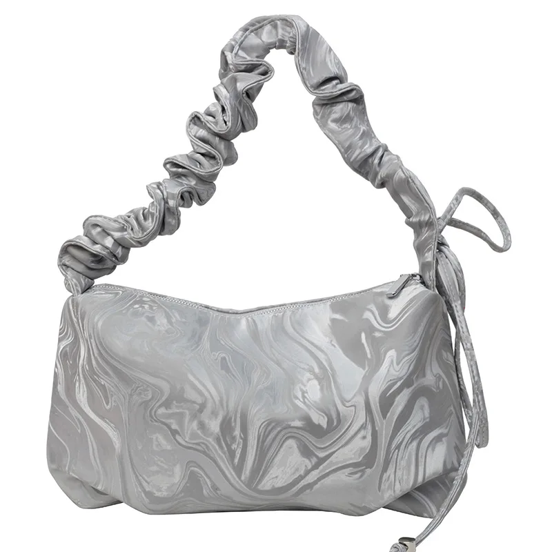 Women's One Shoulder Handbag Crossbody Bag Fashionable Folded Large Capacity 2024 New Simple Texture Casual Versatile