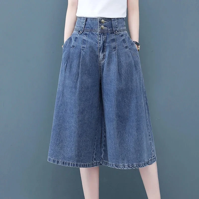 Ladies Straight Cylinder Pants 2024 Spring Summer Elegant Appear Thin Women's Jeans Casual Comfortable Femme Middle Pants