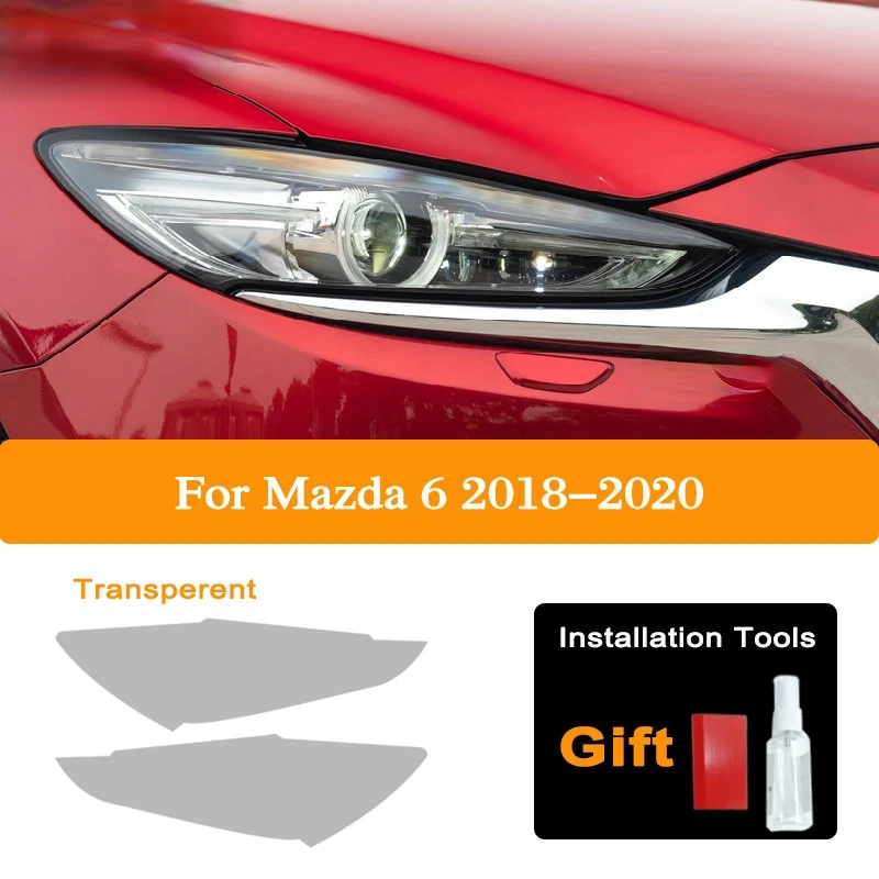 

Подходит для Mazda 3 6 CX-3 CX-5 CX-9 HD Автомобильная фара, защитная пленка, черные пластиковые прозрачные наклейки из ТПУ, автомобильные аксессуары
