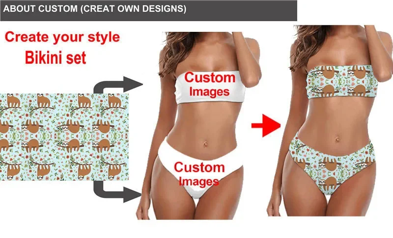 Haiti Flag 2 Piece Sexy Plus Size Women Swimwear Bikini Set Maillot de bain femme Bandeau Swimsuit Biquini