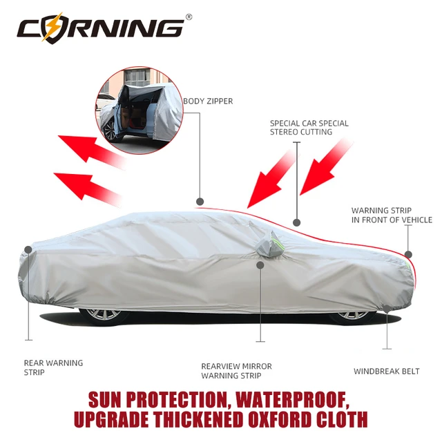 Car Cover Waterproof Outdoor Protect Awning Outer Auto Covers Universal  Windshield Vehicle Rain Full Hail Proof Exterior For Suv - Car Covers -  AliExpress