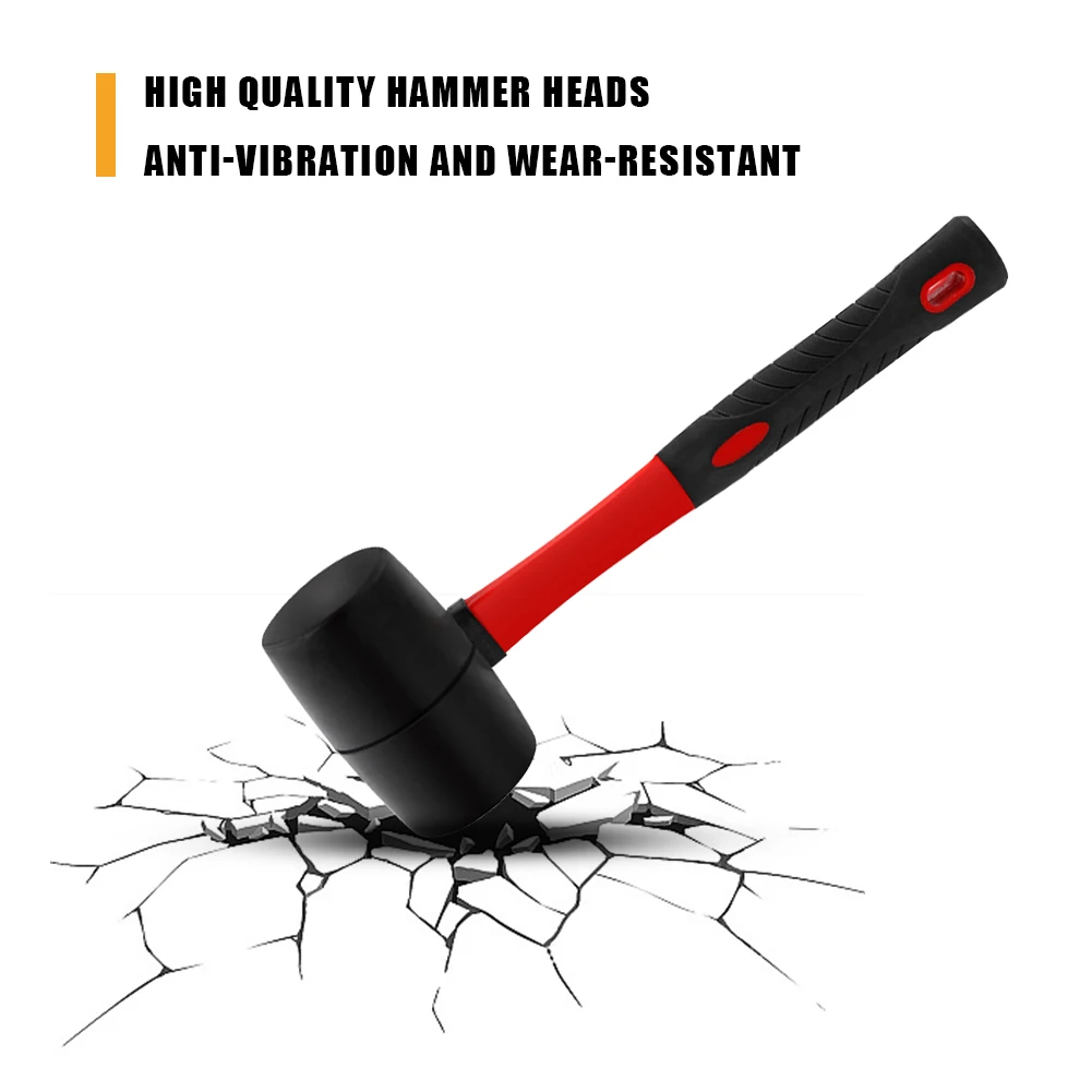 Small Mallet Hammer Fiberglass Handle Double Face Tap Hammer Without Damage  Multifunctional for Flooring Tent Stakes Woodworking - AliExpress