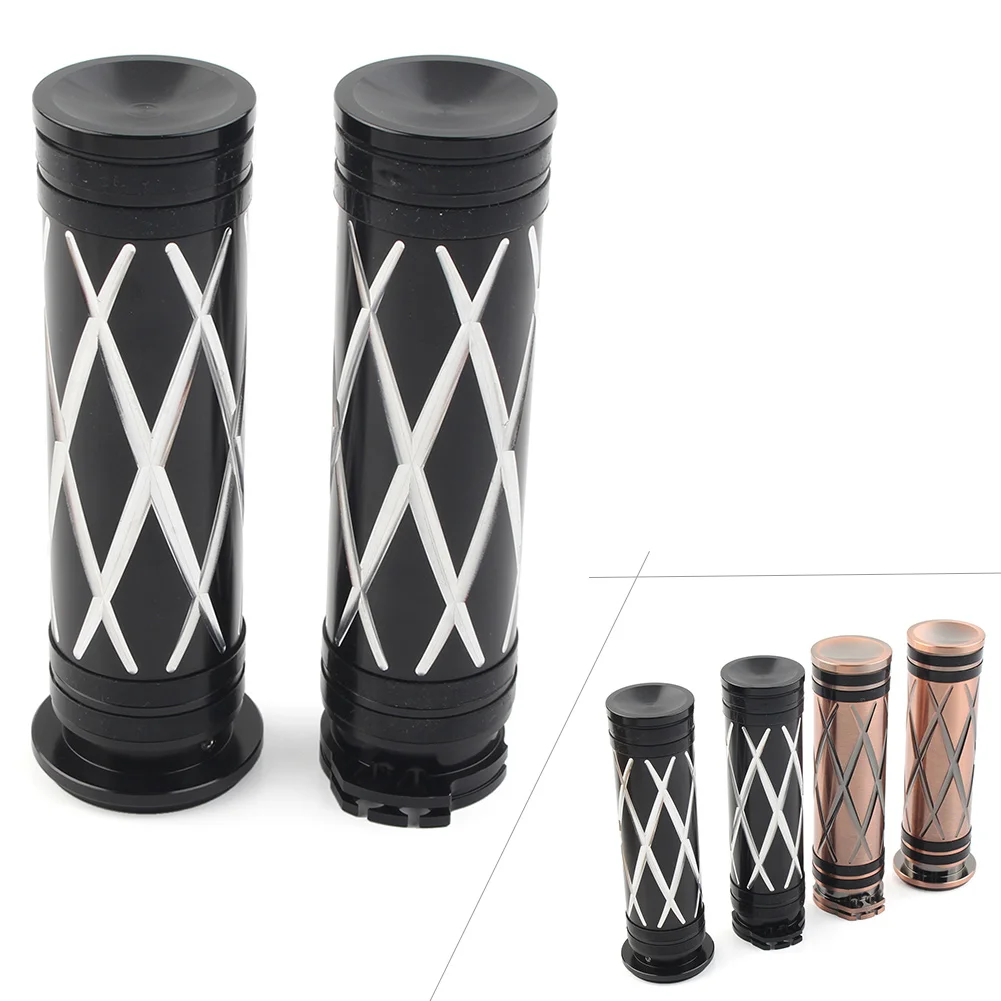 

Motorcycle 1" Handlebar Hand Grips For Harley Touring Dyna Sportster XL883 1200 Softail Dyna VRSC 1Pair