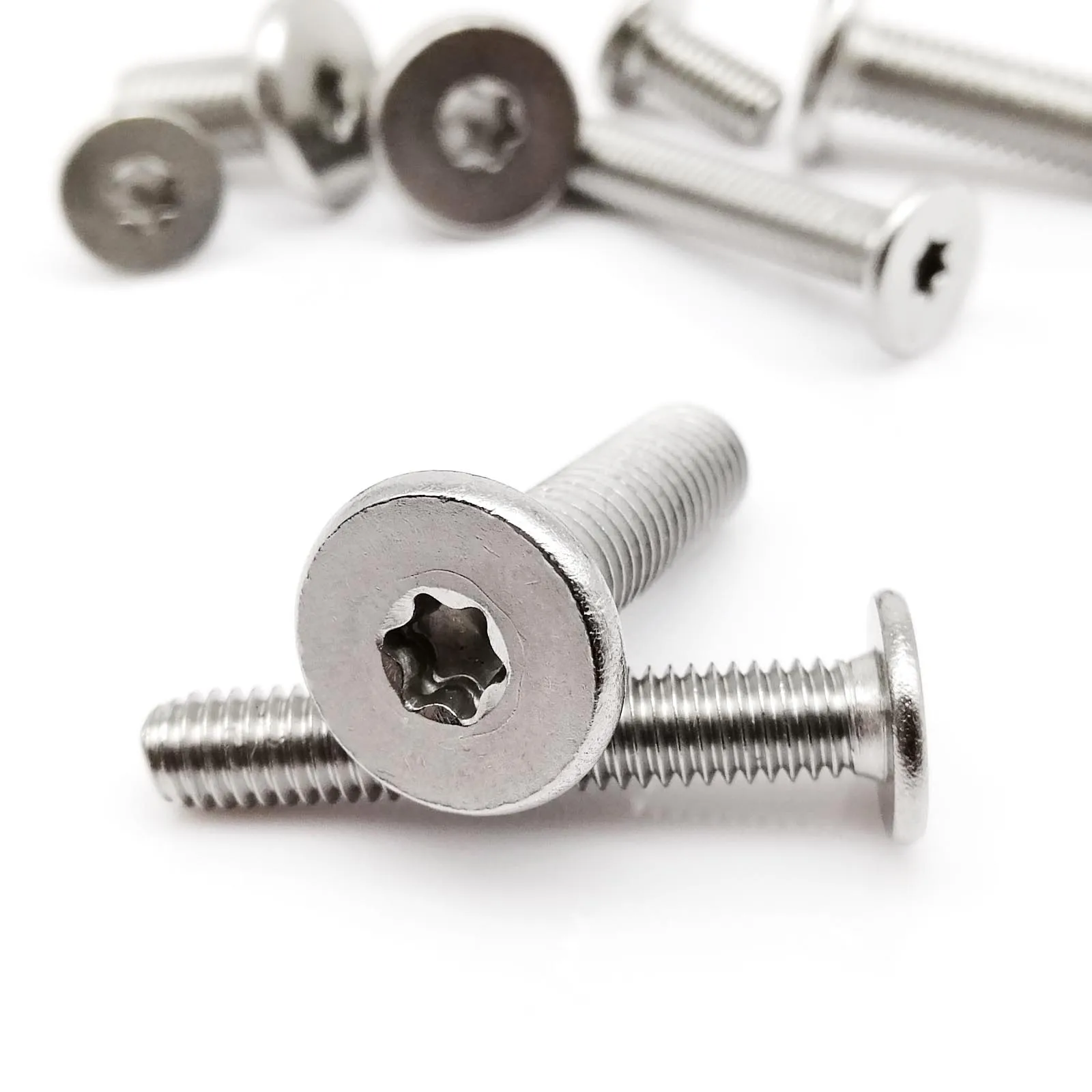 Stainless Steel Screws CM M1.6 M2 M2.5 M3 M4 M5 M6 M8 L=3-50mm 304 A2 Stainless Steel Torx Six Lobe Ultra Thin Low Ultrathin Flat Wafer Head Screw Bolt