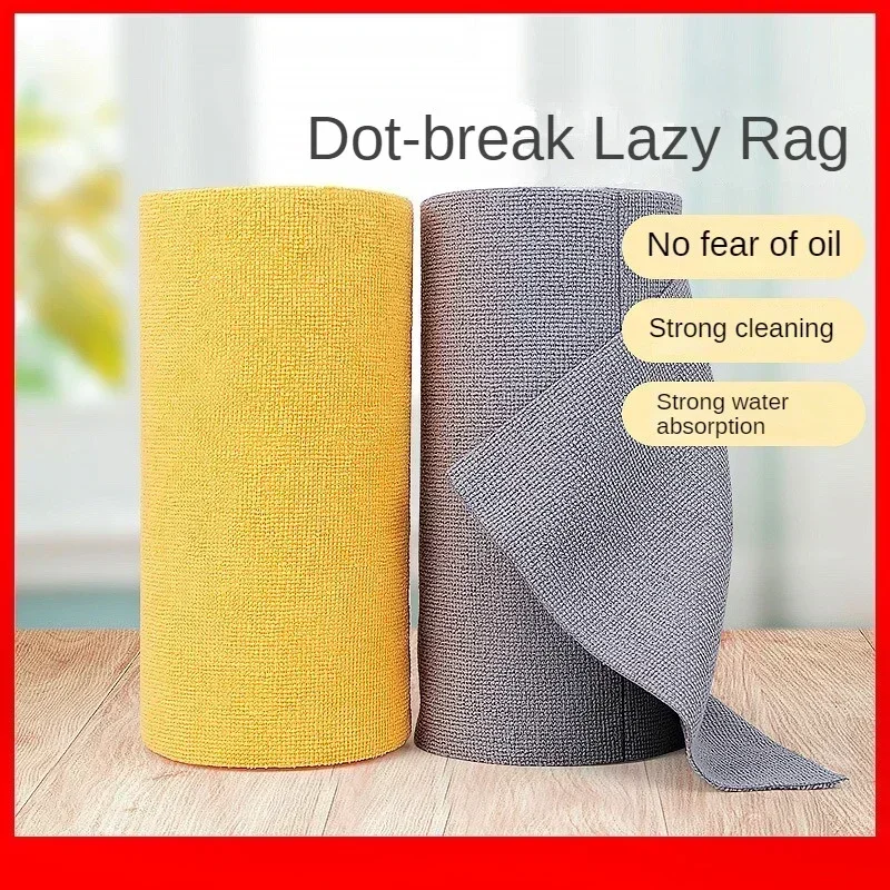 Reusable Cleaning Wipe Household Kitchen Cloth Microfiber Towel Rolls Dish Rags Wash Paper 1 Roll of 20 Sheets