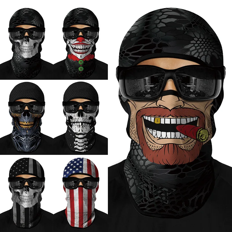 Balaclava Motorcycle Face Ice Silk Camouflage Mask Summer Anti-UV Running Riding Face Shield Sports Headwrap Moto Accessories