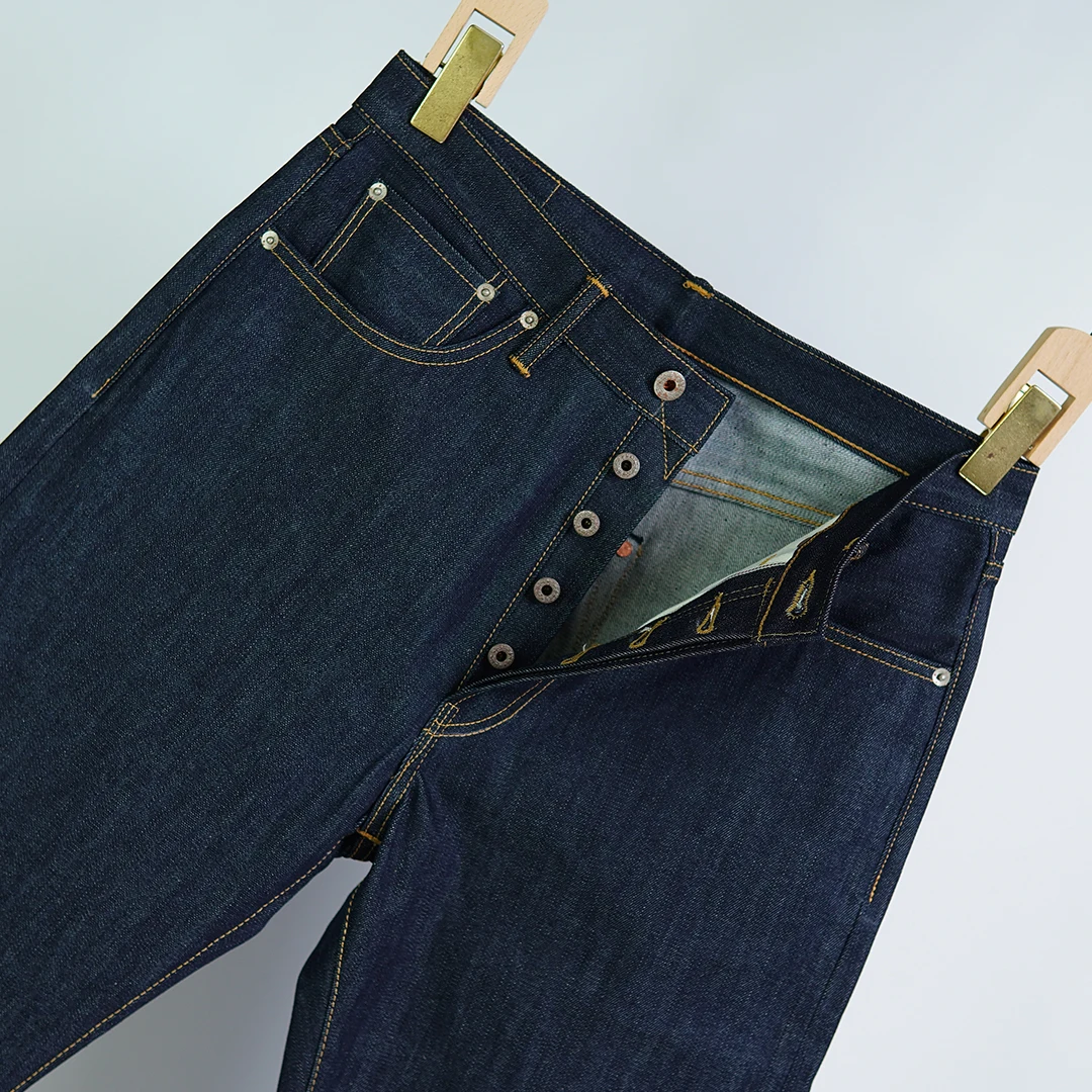 13oz Original Raw Red Selvedge Denim Jeans for Men 100% Cotton indigo Blue Loose Straight Pants Y2k American Vintage Japan 47501 3