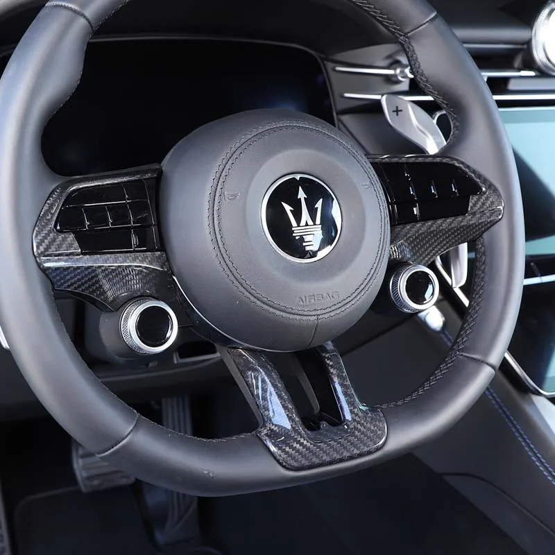 Maserati Grecale 2022 2023 실제 탄소 섬유 내부 도어 중앙 제어 기어 패널 커버 도어 씰 트림 스티커 액세서리